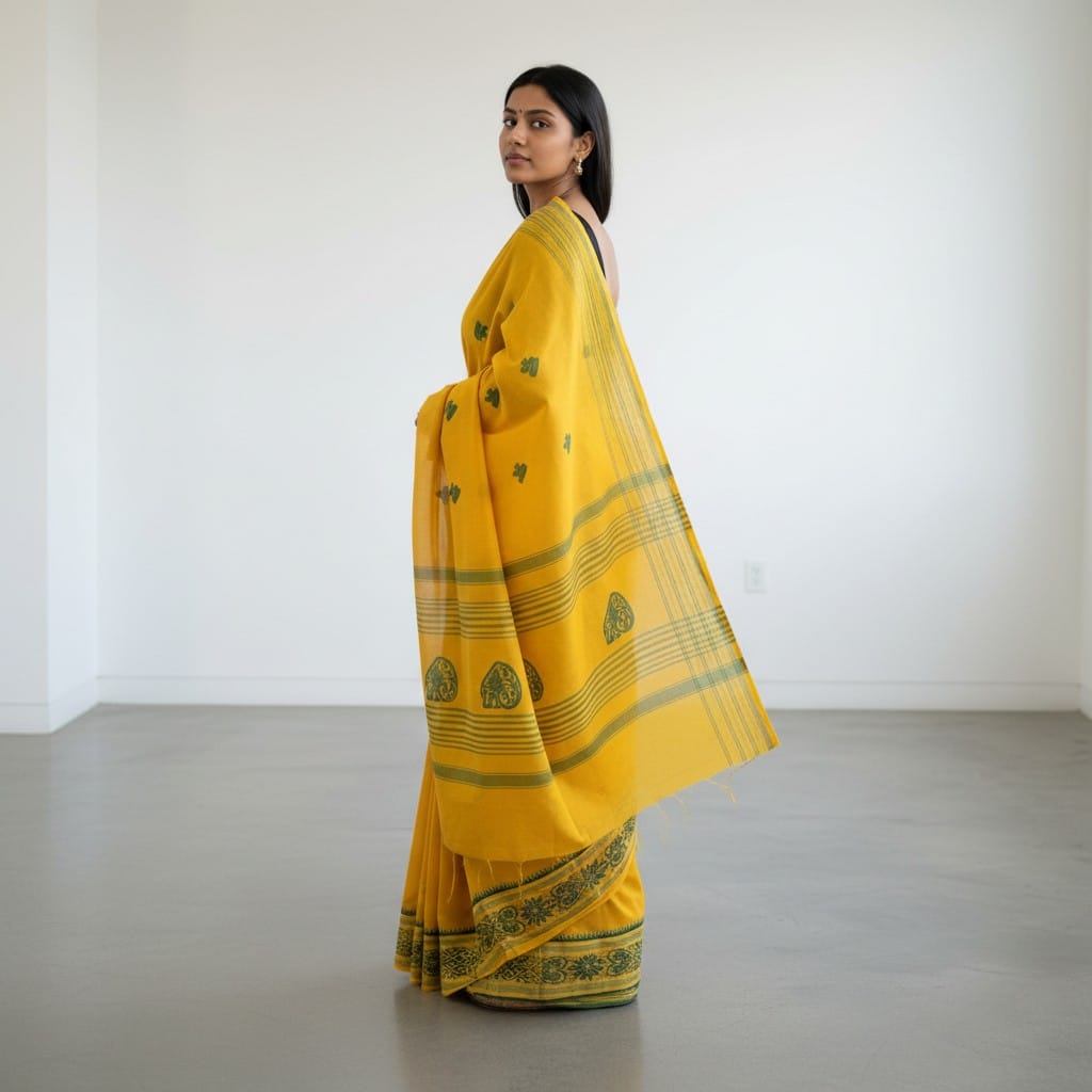 Dhonekhali Tant (Yellow + Green)